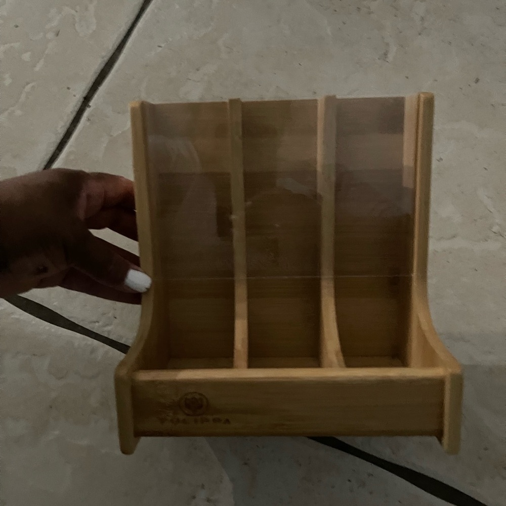 Bamboo Tea Bag/Nespresso Coffee Pods Organizer (new)